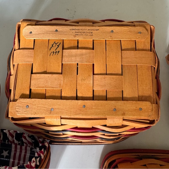 🇺🇸 🧺 Longaberger Patriotic Basket Set - Picture 12 of 14